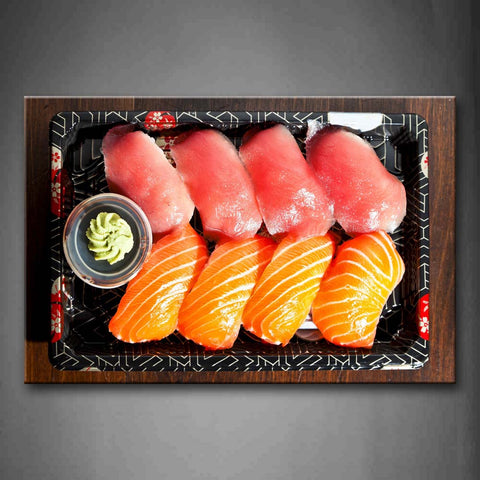 Sushi With Fresh Fish In Plate Wall Art Painting Pictures Print On Canvas Food The Picture For Home Modern Decoration 