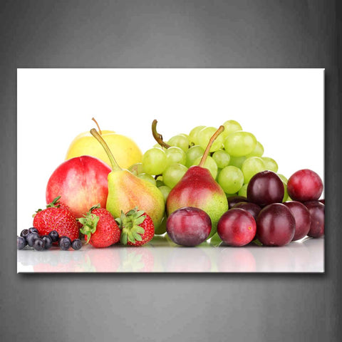 Strawberry Grape Apple Pear Wall Art Painting Pictures Print On Canvas Food The Picture For Home Modern Decoration 