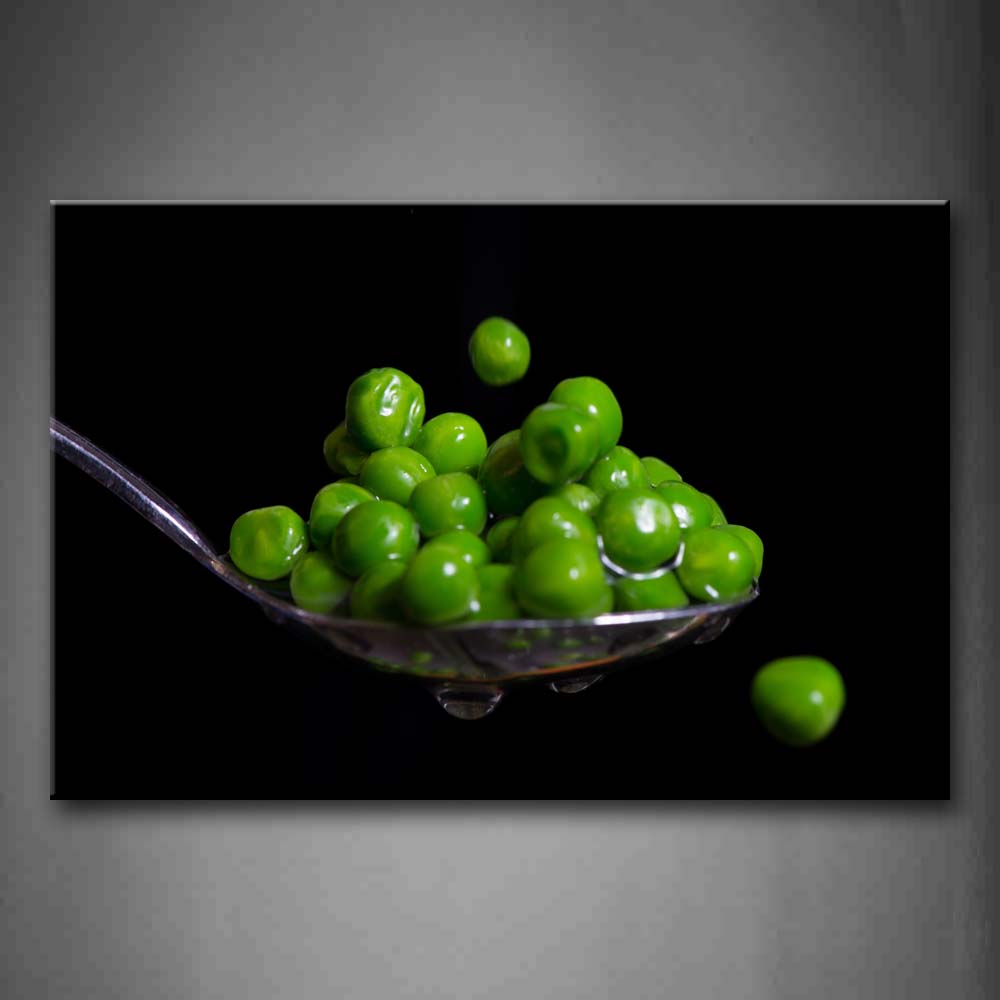 Green Vegetables In Spoon With Water Wall Art Painting The Picture Print On Canvas Food Pictures For Home Decor Decoration Gift 