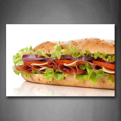 Sandwich With Vegetable And Meat Wall Art Painting Pictures Print On Canvas Food The Picture For Home Modern Decoration 