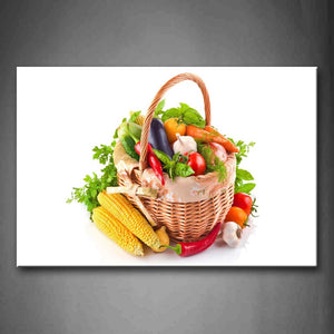 Vegetables In Basket Wall Art Painting The Picture Print On Canvas Food Pictures For Home Decor Decoration Gift 