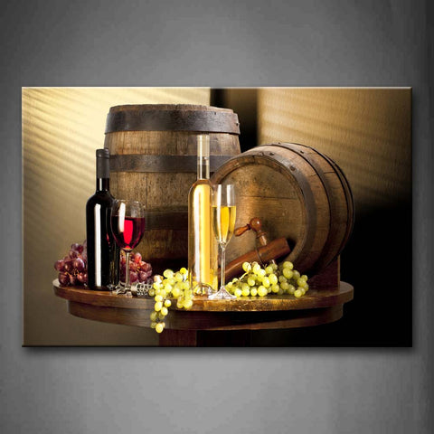 Various Wine With Grape  Wall Art Painting Pictures Print On Canvas Food The Picture For Home Modern Decoration 