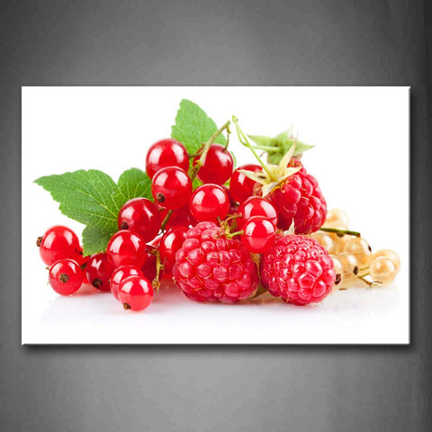 Red Berry With Green Leaf Wall Art Painting The Picture Print On Canvas Food Pictures For Home Decor Decoration Gift 