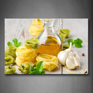 Garlic Noodle With Oil In Glasses Wall Art Painting Pictures Print On Canvas Food The Picture For Home Modern Decoration 