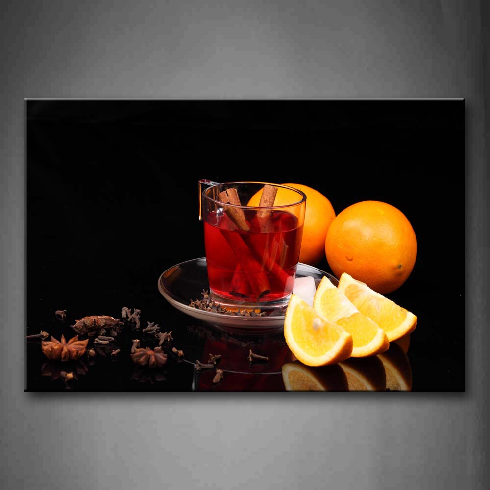 Tea With Herb And Lemon Wall Art Painting Pictures Print On Canvas Food The Picture For Home Modern Decoration 