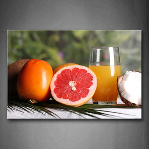 Lemon And Orange Coconut And Juice Wall Art Painting Pictures Print On Canvas Food The Picture For Home Modern Decoration 