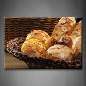 Brown Baking In Basket Wall Art Painting Pictures Print On Canvas Food The Picture For Home Modern Decoration 