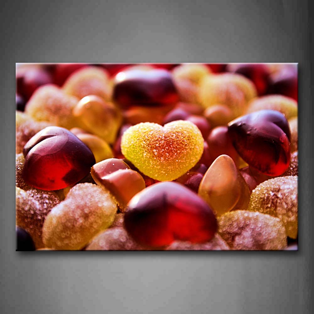 Candy Heart Shape Wall Art Painting Pictures Print On Canvas Food The Picture For Home Modern Decoration 