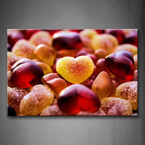 Candy Heart Shape Wall Art Painting Pictures Print On Canvas Food The Picture For Home Modern Decoration 