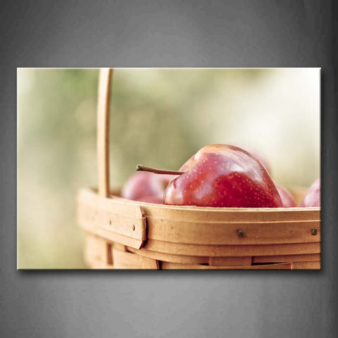 Red Apple In The Basket Wall Art Painting Pictures Print On Canvas Food The Picture For Home Modern Decoration 