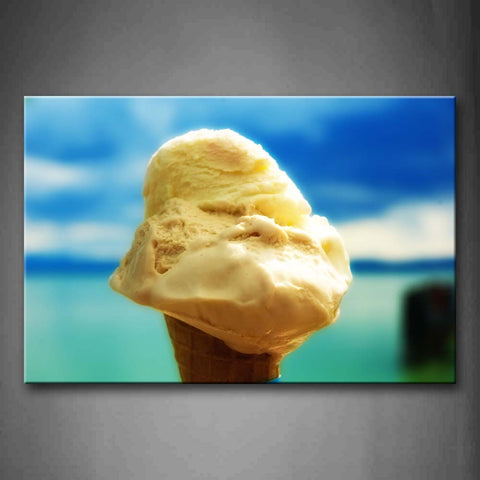 Blue Yellow Ice Cream Wall Art Painting Pictures Print On Canvas Food The Picture For Home Modern Decoration 