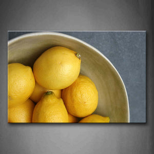 Yellow Lemon In Bowl Wall Art Painting The Picture Print On Canvas Food Pictures For Home Decor Decoration Gift 