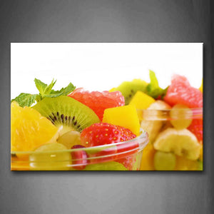 Yellow Orange Colorful Various Fruit In Bowl Wall Art Painting The Picture Print On Canvas Food Pictures For Home Decor Decoration Gift 