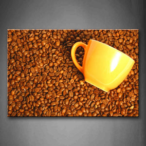 Coffee With Yellow Cup Wall Art Painting The Picture Print On Canvas Food Pictures For Home Decor Decoration Gift 