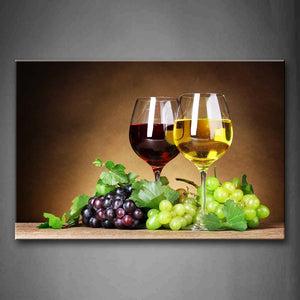 Colorful Wine And Grape Leaf Wall Art Painting The Picture Print On Canvas Food Pictures For Home Decor Decoration Gift 