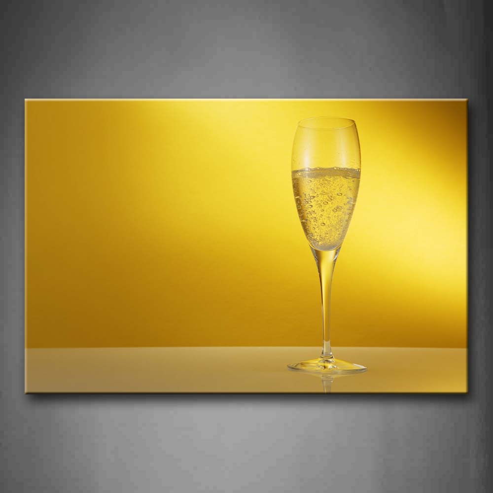 Drink In Glass In Yellow Backgroud Wall Art Painting The Picture Print On Canvas Food Pictures For Home Decor Decoration Gift 