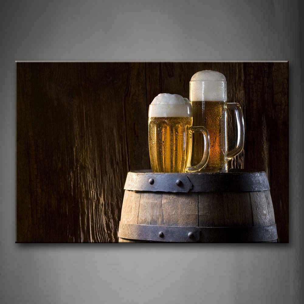 Beer In Cup Wall Art Painting Pictures Print On Canvas Food The Picture For Home Modern Decoration 