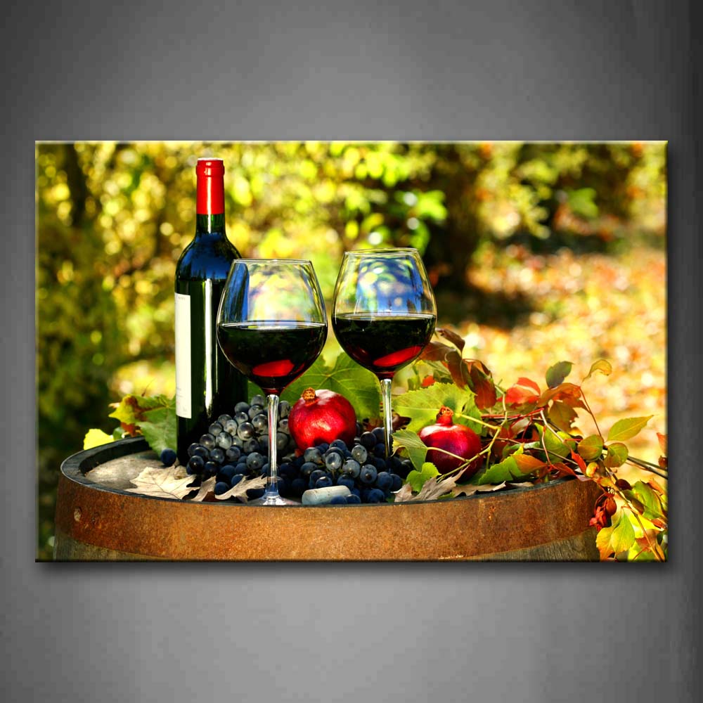 Wine With Berry  Wall Art Painting Pictures Print On Canvas Food The Picture For Home Modern Decoration 