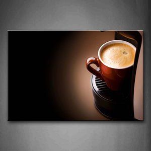 Coffee In Brown Cup Wall Art Painting Pictures Print On Canvas Food The Picture For Home Modern Decoration 