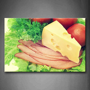 Vegetables Meat And Cheese  Wall Art Painting The Picture Print On Canvas Food Pictures For Home Decor Decoration Gift 