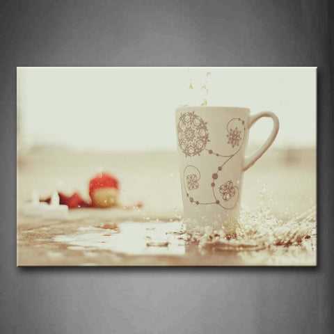 Splash Drink And White Cup With Pattern Wall Art Painting The Picture Print On Canvas Food Pictures For Home Decor Decoration Gift 