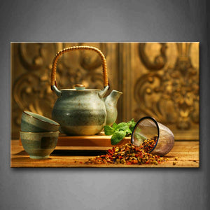 Colorful Tea With Teapot Wall Art Painting Pictures Print On Canvas Food The Picture For Home Modern Decoration 