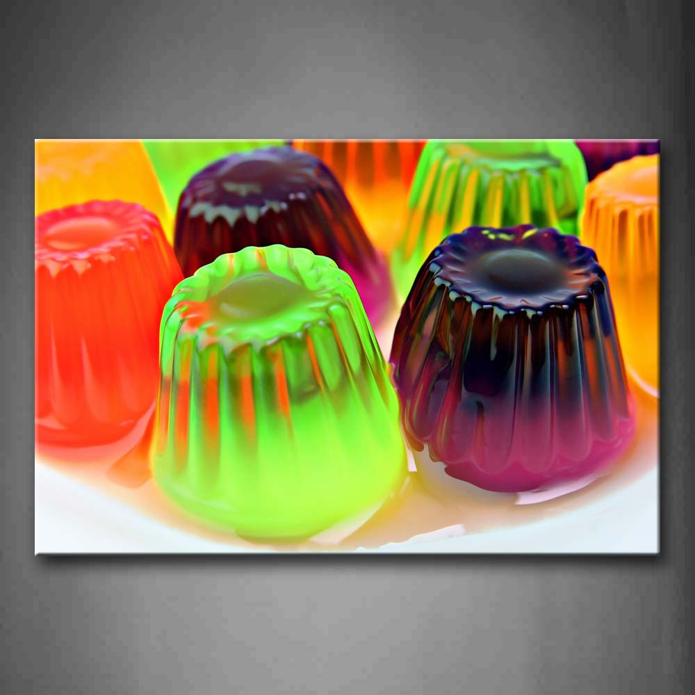 Colourful Candy With Water. Wall Art Painting The Picture Print On Canvas Food Pictures For Home Decor Decoration Gift 