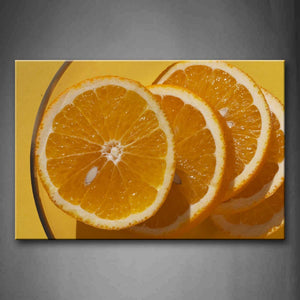 Yellow Orange Some Orange Pieces. Wall Art Painting Pictures Print On Canvas Food The Picture For Home Modern Decoration 