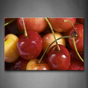 Lots Of Colourful Cherries. Wall Art Painting The Picture Print On Canvas Food Pictures For Home Decor Decoration Gift 