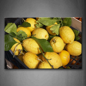 Yellow Orange A Amount Of Lemons. Wall Art Painting Pictures Print On Canvas Food The Picture For Home Modern Decoration 