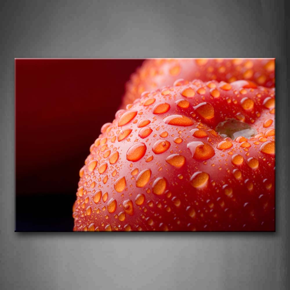 Red Vegetables With Lots Of Drop Of Water. Wall Art Painting Pictures Print On Canvas Food The Picture For Home Modern Decoration 