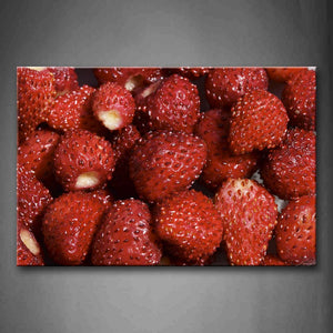 Red A Large Number Of Strawberries. Wall Art Painting The Picture Print On Canvas Food Pictures For Home Decor Decoration Gift 