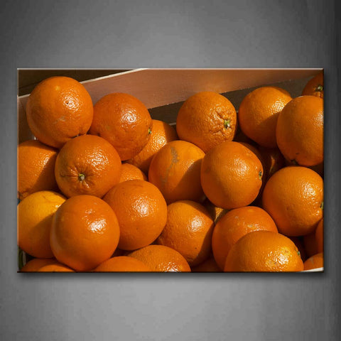 Yellow Orange A Pile Of Oranges. Wall Art Painting Pictures Print On Canvas Food The Picture For Home Modern Decoration 