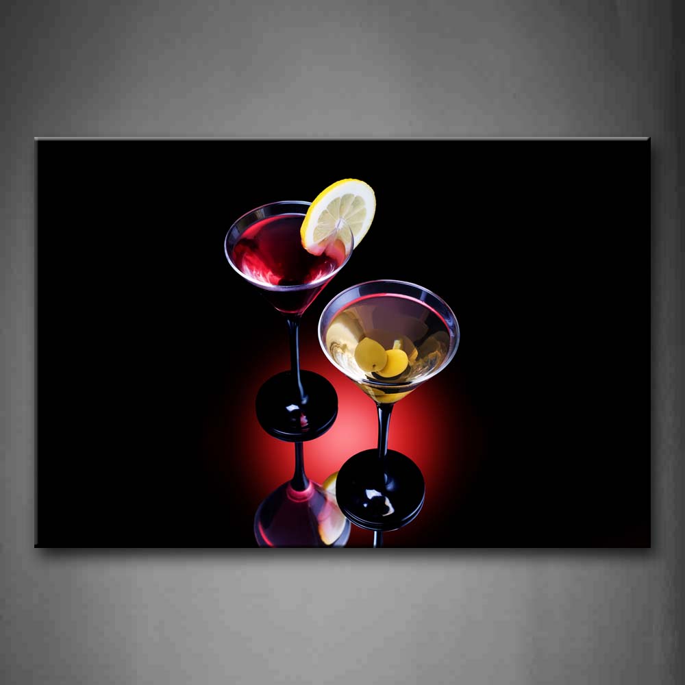 Drink In The Cup With Lemon. Wall Art Painting Pictures Print On Canvas Food The Picture For Home Modern Decoration 