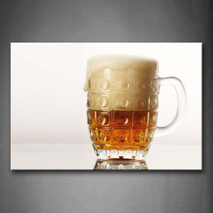 A Cup Of Beer With Foam. Wall Art Painting Pictures Print On Canvas Food The Picture For Home Modern Decoration 