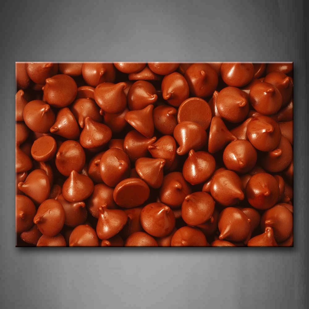 Red A Pile Of Chocolate. Wall Art Painting Pictures Print On Canvas Food The Picture For Home Modern Decoration 