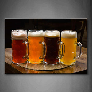 Colourful Beer With Foam. Wall Art Painting Pictures Print On Canvas Food The Picture For Home Modern Decoration 