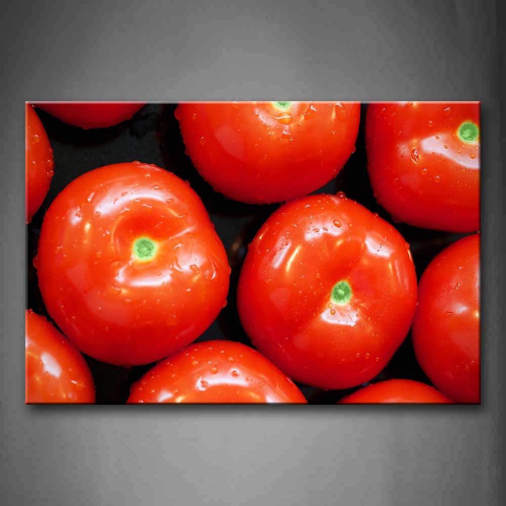 Red Tomatoes With Drop Of Water. Wall Art Painting The Picture Print On Canvas Food Pictures For Home Decor Decoration Gift 