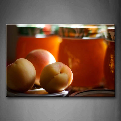 Some Apricot And Bottles. Wall Art Painting The Picture Print On Canvas Food Pictures For Home Decor Decoration Gift 