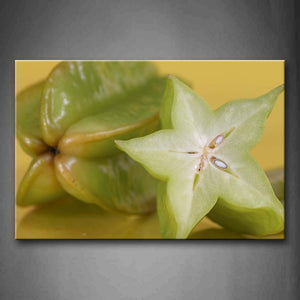 Starlike Carambola Piece And Carambola.  Wall Art Painting The Picture Print On Canvas Food Pictures For Home Decor Decoration Gift 