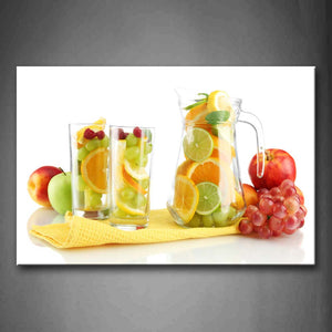 Various Fruit With The Glasses Wall Art Painting The Picture Print On Canvas Food Pictures For Home Decor Decoration Gift 