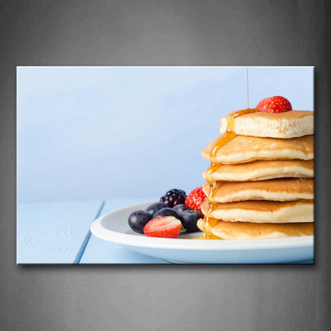 Fruit And Pancake With Butter Wall Art Painting Pictures Print On Canvas Food The Picture For Home Modern Decoration 