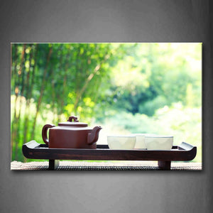 Tea With Teapot And Cups Teatable Wall Art Painting The Picture Print On Canvas Food Pictures For Home Decor Decoration Gift 