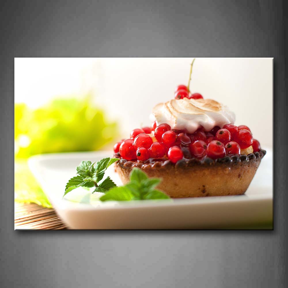 Red Sweets With White Puff Wall Art Painting Pictures Print On Canvas Food The Picture For Home Modern Decoration 