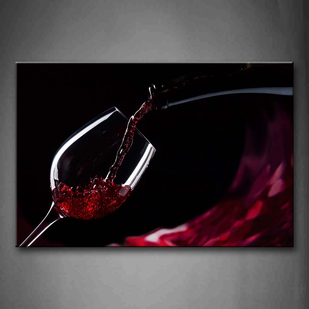 Red Wine In The Glass Wall Art Painting The Picture Print On Canvas Food Pictures For Home Decor Decoration Gift 