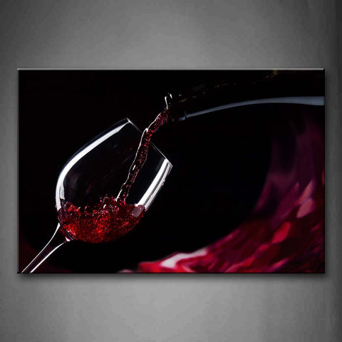 Red Wine In The Glass Wall Art Painting The Picture Print On Canvas Food Pictures For Home Decor Decoration Gift 