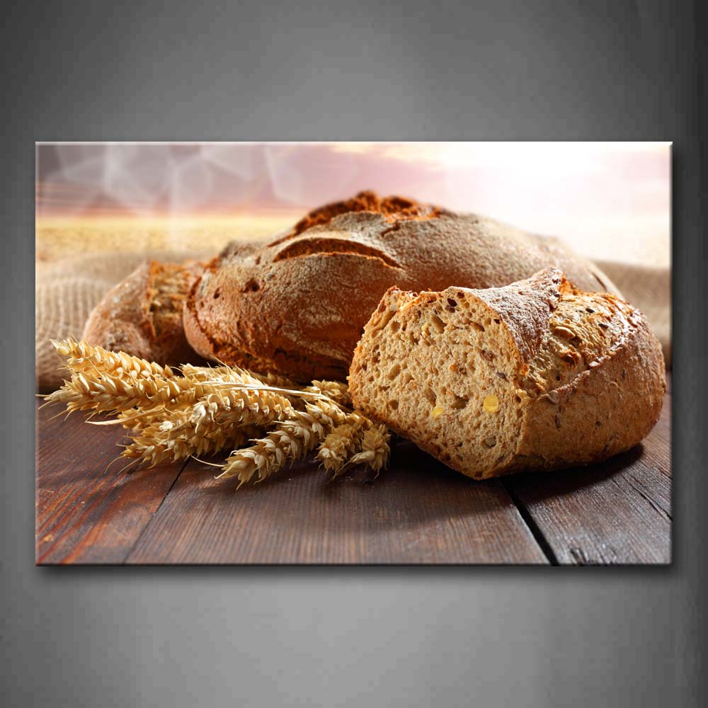 Brown Bread With Wheat Wall Art Painting The Picture Print On Canvas Food Pictures For Home Decor Decoration Gift 