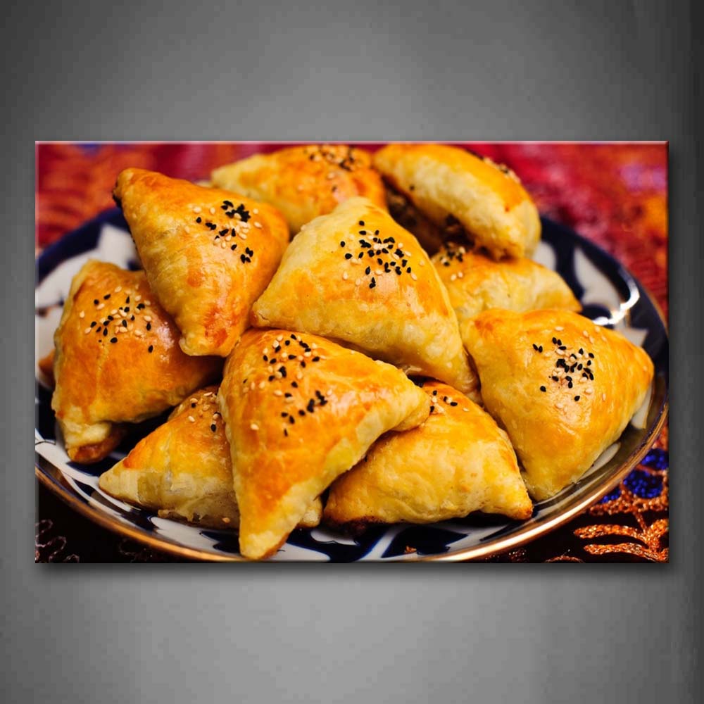 Yellow Orange Baking With Some Sesame Wall Art Painting Pictures Print On Canvas Food The Picture For Home Modern Decoration 