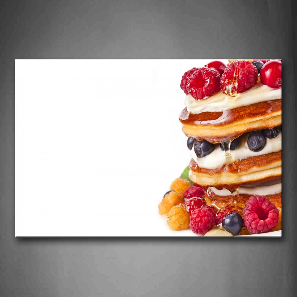 Cake With Butter And Fruit Wall Art Painting Pictures Print On Canvas Food The Picture For Home Modern Decoration 