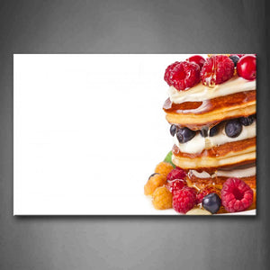 Cake With Butter And Fruit Wall Art Painting Pictures Print On Canvas Food The Picture For Home Modern Decoration 